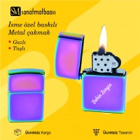 Zippo Gazlı Rainbow Metal Çakmak