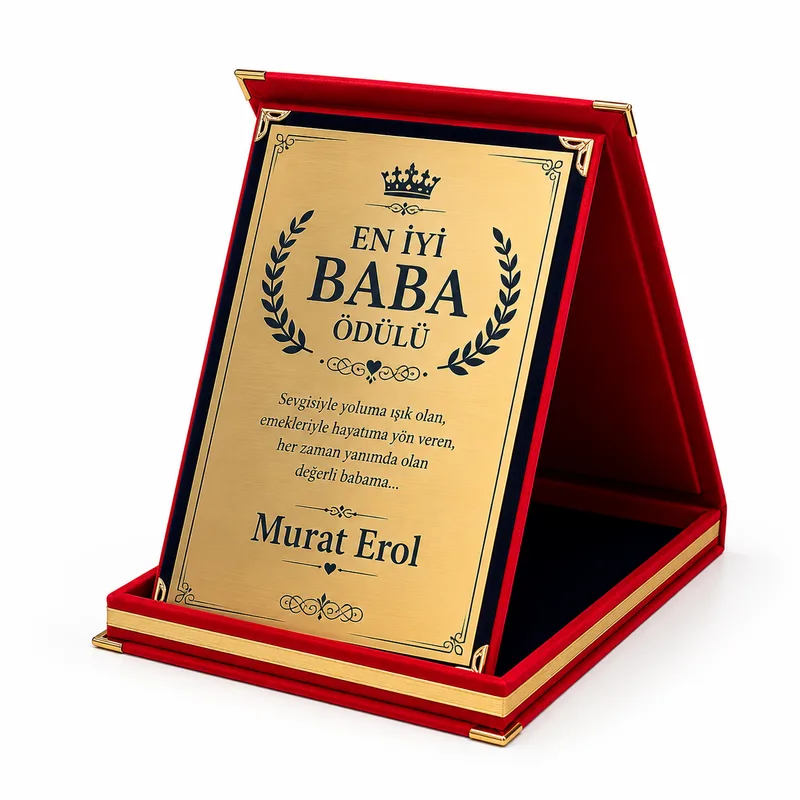 Kırmızı Kadife Albüm Plaket - 2'li Paket SKPL11