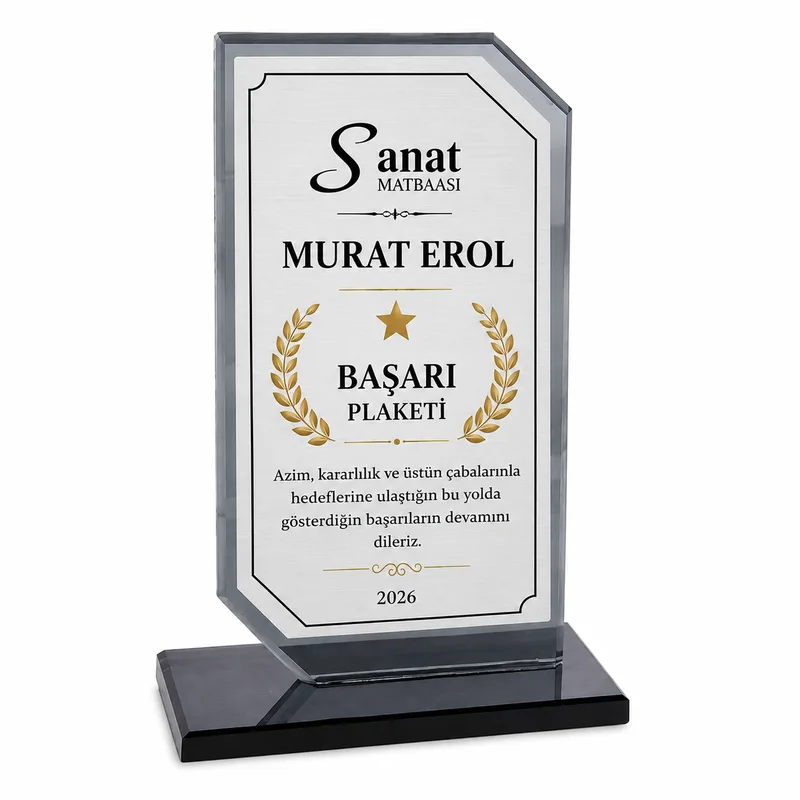 SSP705 Süblimasyon Kristal Cam Plaket Baskı Metali
